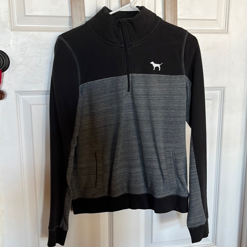 Pink 1/4 zip pull over Size small